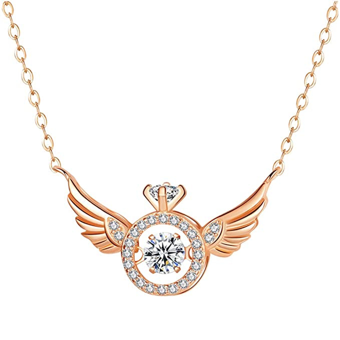 Necklace Angel Wings: Womens Wing Diamond Pendant Necklace