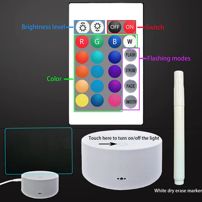 Note Board Led: Note Board Creative Led Night Light USB Message Board