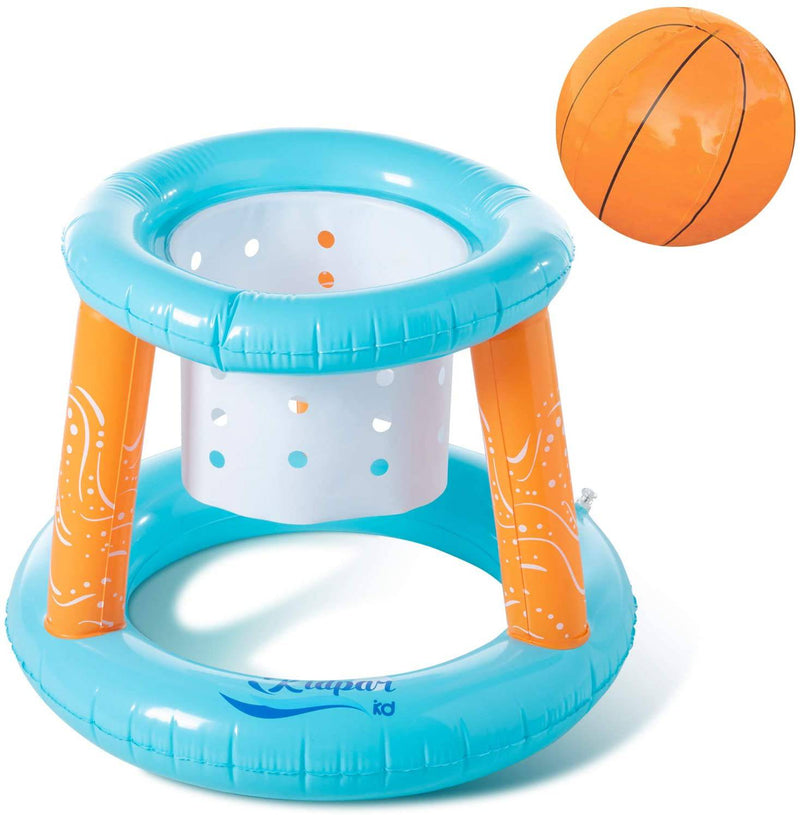 Inflatable swimming pool buoy set volleyball net and basketball Goal Hoop, Poolside Toy - SKINMOZ MARKET