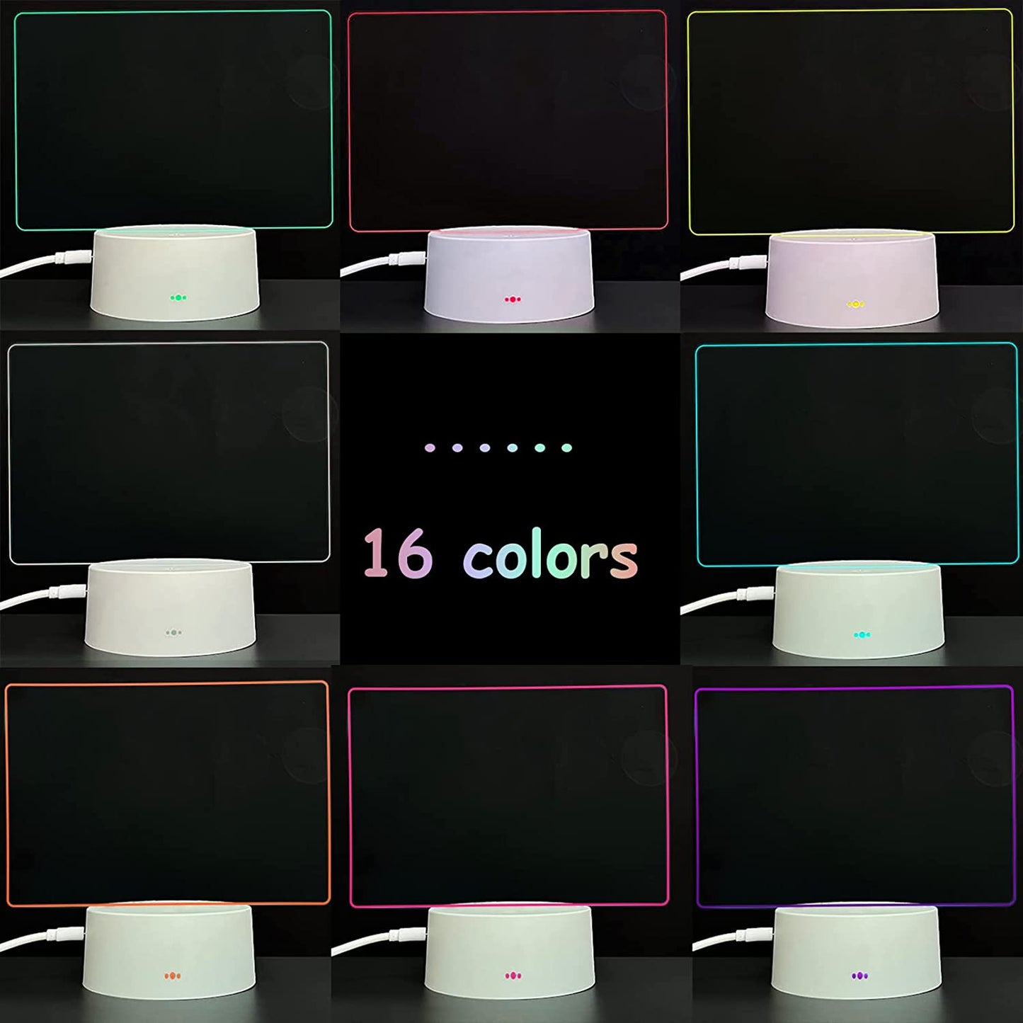 Note Board Led: Note Board Creative Led Night Light USB Message Board