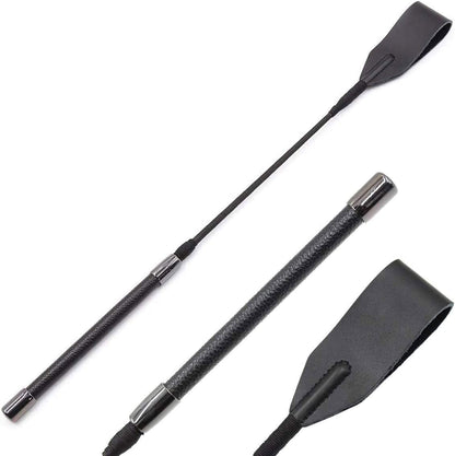 Real Riding Crop with Genuine Leather English Top 18"