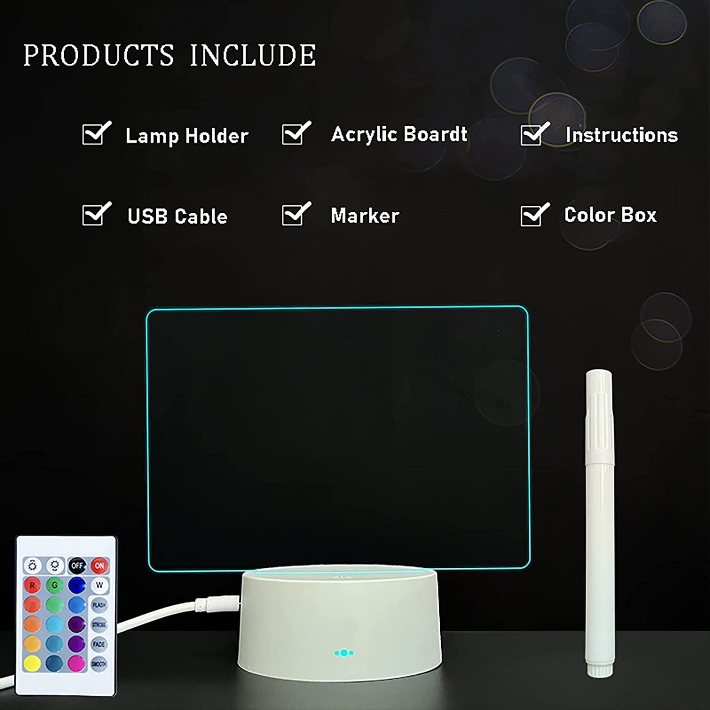 Note Board Led: Note Board Creative Led Night Light USB Message Board