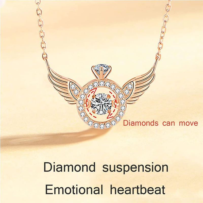 Necklace Angel Wings: Womens Wing Diamond Pendant Necklace