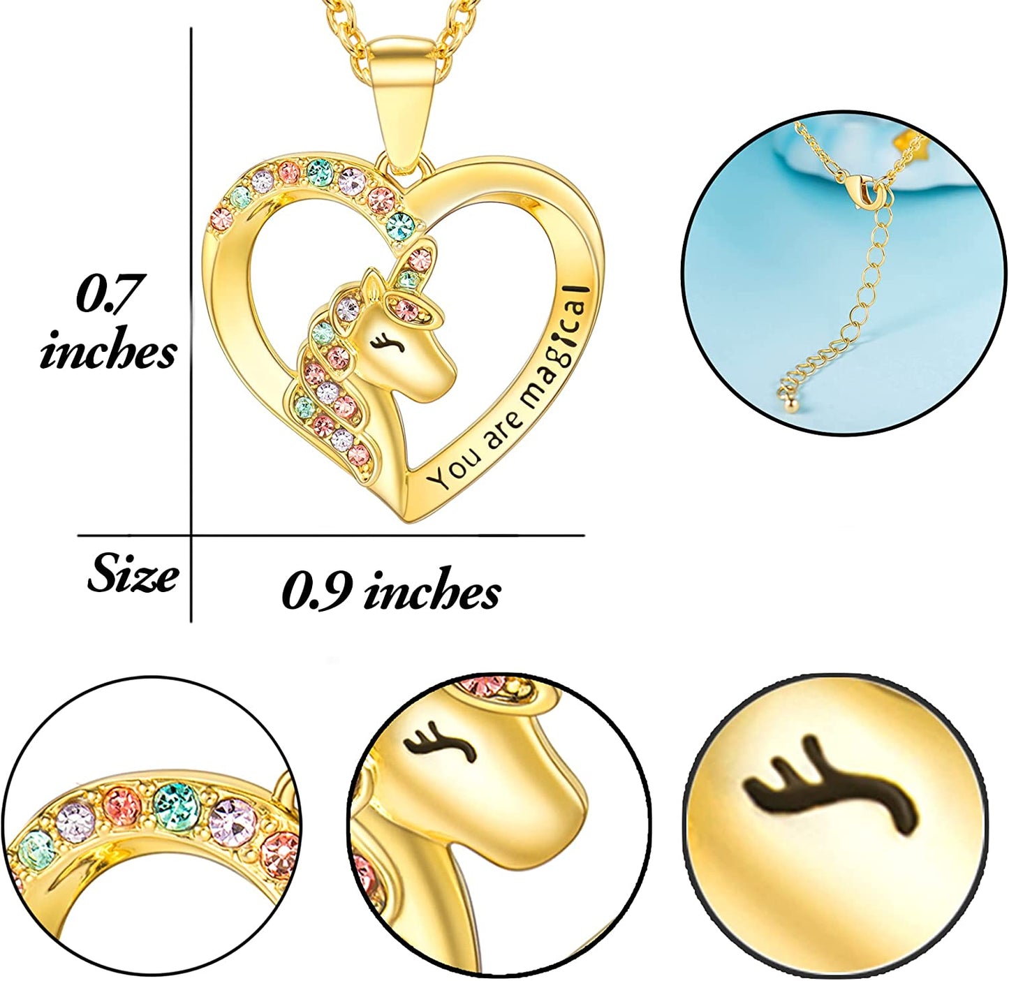 Unicorn Necklace for Women Girls: You Are Magical Necklace