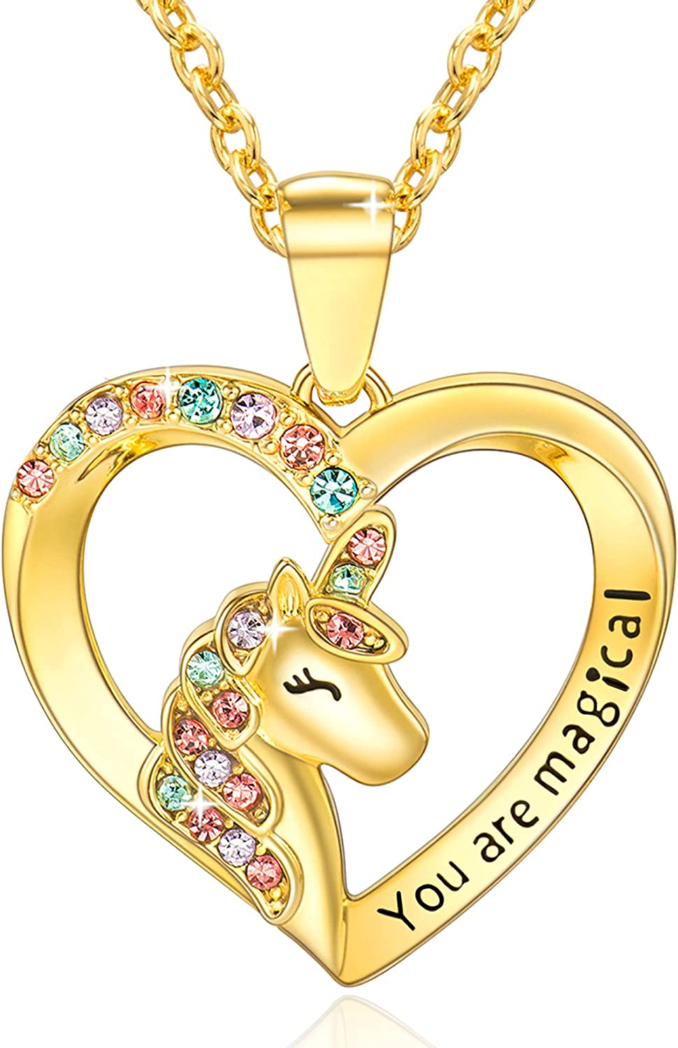 Unicorn Necklace for Women Girls: You Are Magical Necklace