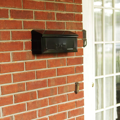 Mailboxes Mini Townhouse - Wall Mount Mailbox Small Capacity Galvanized Steel Black - SKINMOZ MARKET