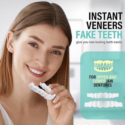 Smile Veneers Instant Snap-on Teeth Veneer - Upper & Lower Set