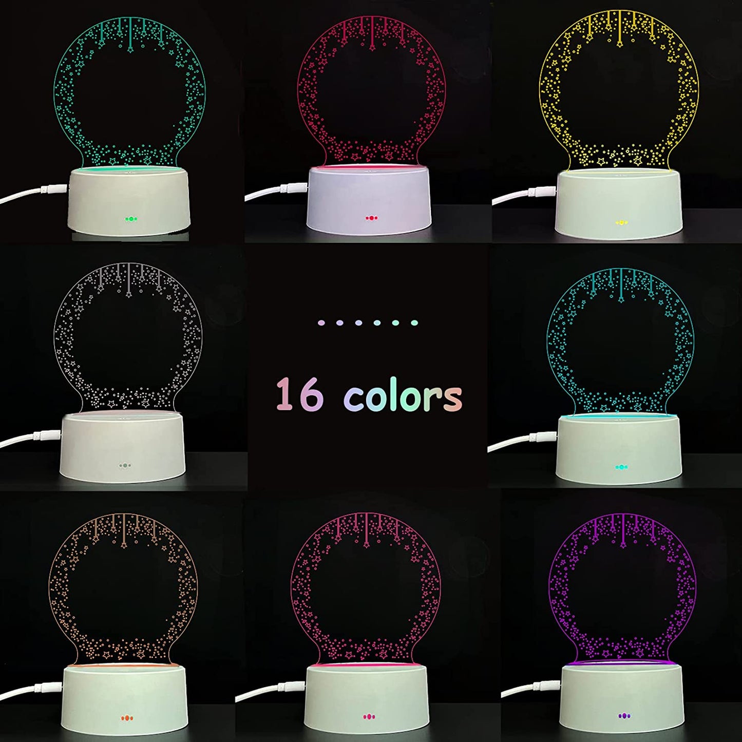 Note Board Led: Note Board Creative Led Night Light USB Message Board