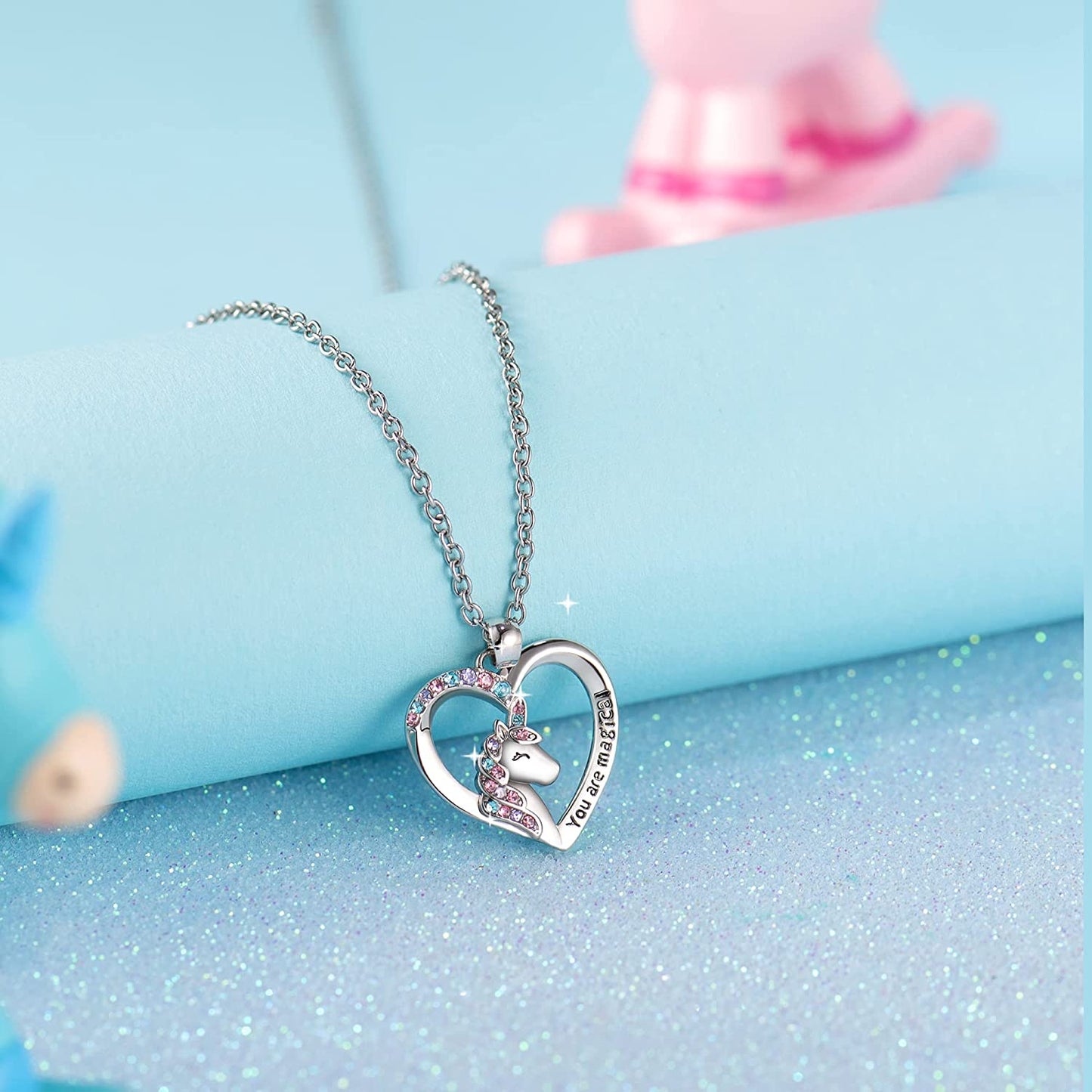 Unicorn Necklace for Women Girls: You Are Magical Necklace