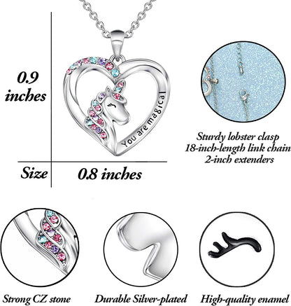 Unicorn Necklace for Women Girls: You Are Magical Necklace