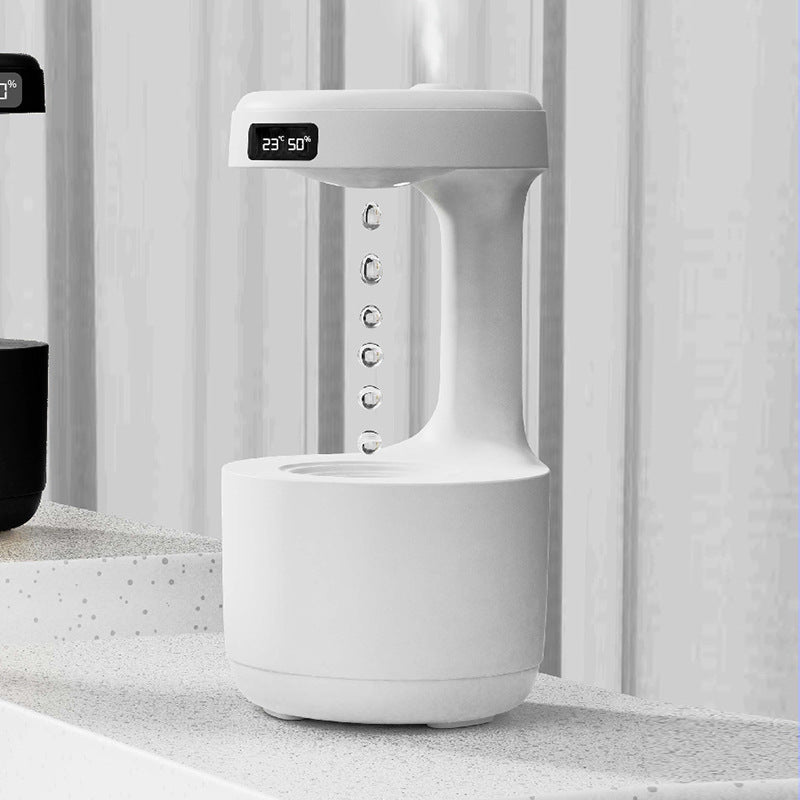 Anti Gravity Humidifier With Clock Water