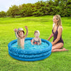 Sea Blue Inflatable Kiddie Swimming Pool For Kids, Baby, Dogs - 48 x 10 Inch - SKINMOZ MARKET