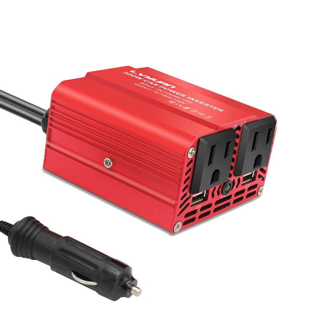300W Car Power Inverter Adapter 12V to 110V AC with 4.2 A Dual USB - SKINMOZ MARKET