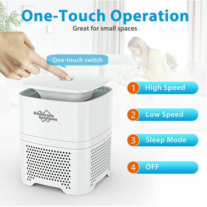 Large Room Air Purifier True HEPA Filter: Odor Allergies Eliminator Home Office - SKINMOZ MARKET
