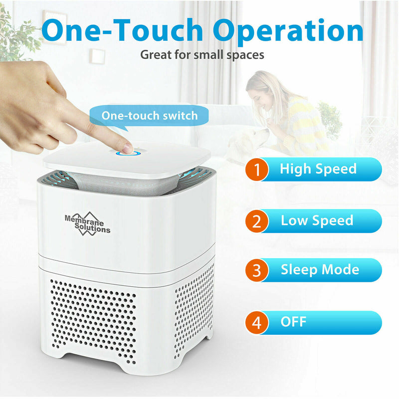 Large Room Air Purifier True HEPA Filter: Odor Allergies Eliminator Home Office - SKINMOZ MARKET