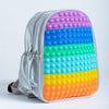 POP IT Backpack For School Rainbow Multicolor : Pop It Fidget Back Pack - SKINMOZ MARKET