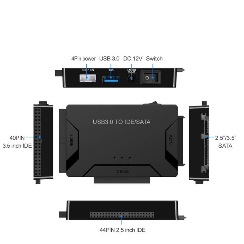 USB Hard Drive Adapter - SATA To USB 3.0 IDE Adapter Pro Converter - SKINMOZ MARKET