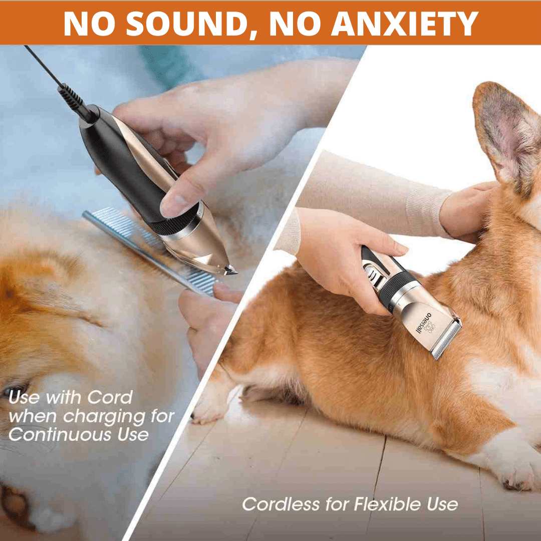 Dog Shaver Clippers Low Noise Rechargeable: Hair Clippers Set for Dogs Cats Pets - SKINMOZ MARKET