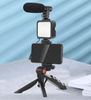 Load image into Gallery viewer, Tripod Stand with Phone Clamp Holder And Micro For Vlogging - SKINMOZ MARKET