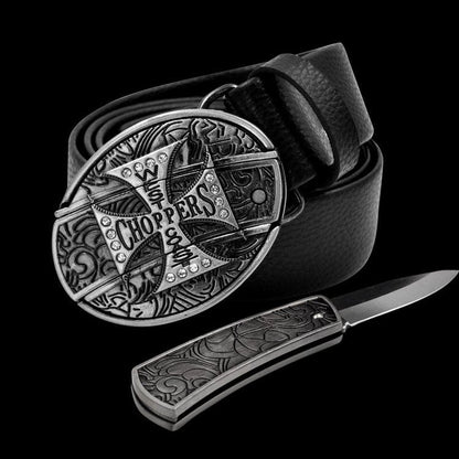 Self Defense Belt Alloy Buckle Belt: Fashion Men's Belt