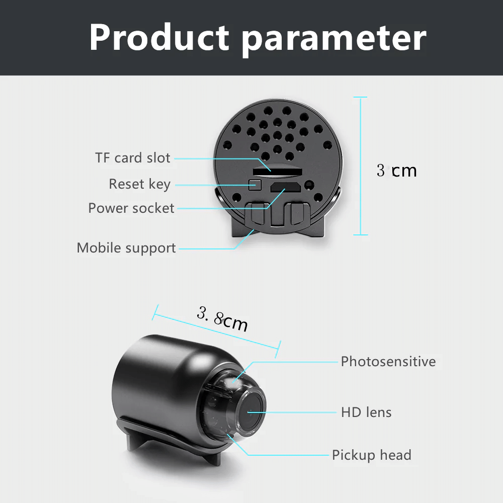 Mini Small Camera: Wifi Camera Video And Audio Recording Full HD