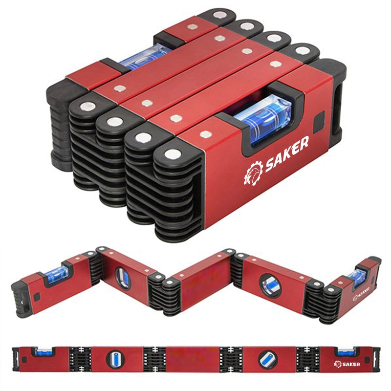 Foldable Level With 45°/90°/180° Bubbles - Saker Measuring Tool
