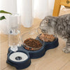 Cat Food Bowls : Cat Double Feeding Bowl With Automatic Waterer Bottle 3 in 1 - SKINMOZ MARKET