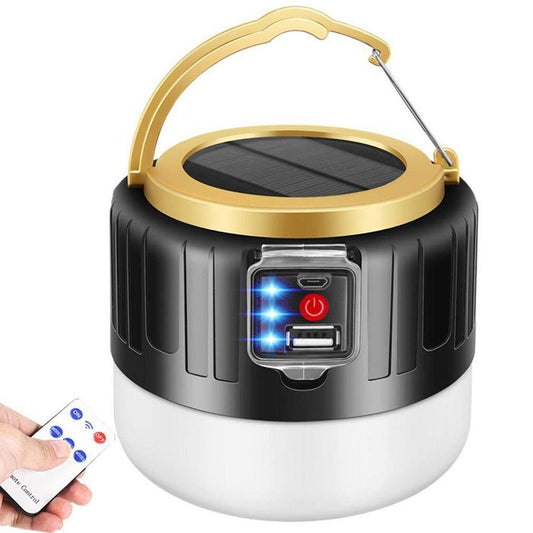 Camping Light Lantern Solar LED Rechargeable With Remote USB Power bank - SKINMOZ MARKET