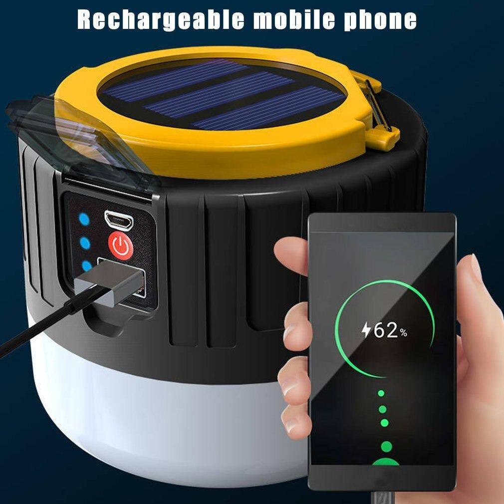 Camping Light Lantern Solar LED Rechargeable With Remote USB Power bank - SKINMOZ MARKET