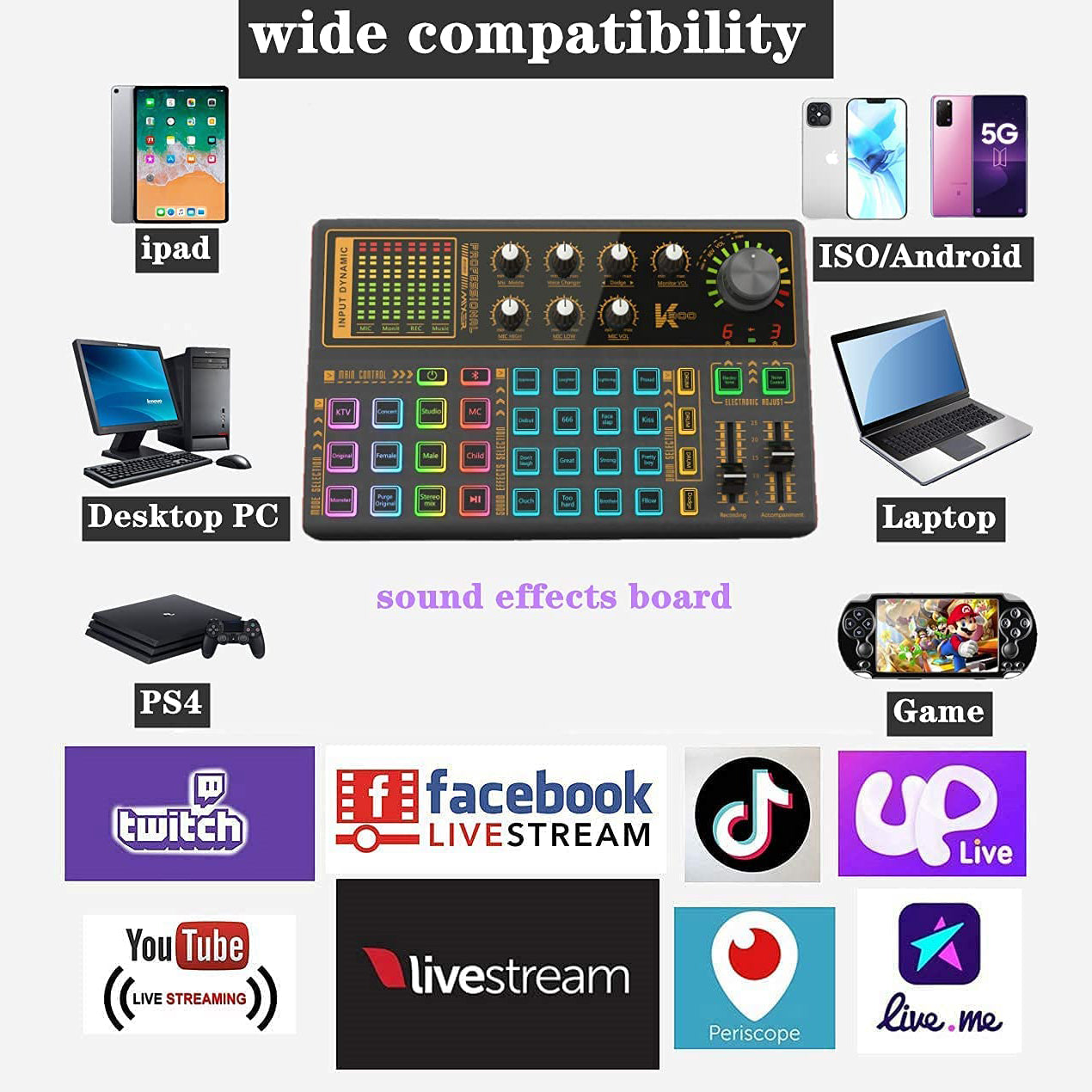 Voice Changer Live Board : Sound Mixer, Multiple Effects Streaming And Recording - SKINMOZ MARKET
