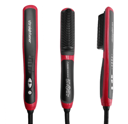 Hair Straightener Brush - Hot Comb Curling, Straightening Beard Brush For Women, Men - SKINMOZ MARKET