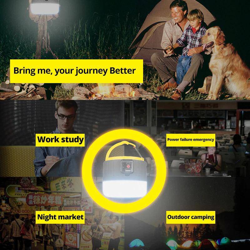 Camping Light Lantern Solar LED Rechargeable With Remote USB Power bank - SKINMOZ MARKET
