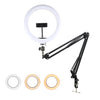 Load image into Gallery viewer, Led Selfie Ring Light Phone Stand Holder With Desktop Folding Arm Circle - SKINMOZ MARKET