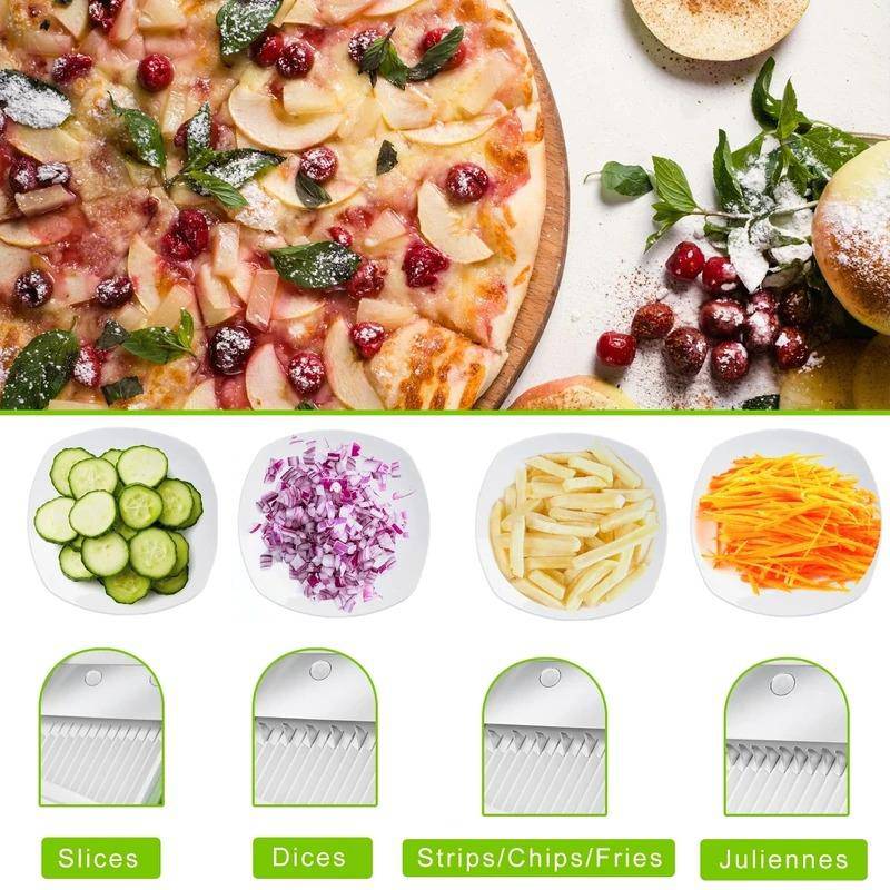 Vegetable Cutter Mandoline Slicer, ONCE FOR ALL. Food Chopper, Dicer Fruit, French Fry Julinner - SKINMOZ MARKET